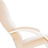 Кресло-качалка Leset Милано (слоновая кость/бежевый велюр V 18)