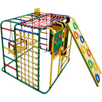 Детский спортивный комплекс Формула здоровья Кубик У Плюс зеленый-радуга