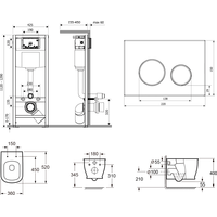 Унитаз подвесной Lavinia Boho Relfix Bell Pro Rimless 7 в 1 87050126 (хром пластик)
