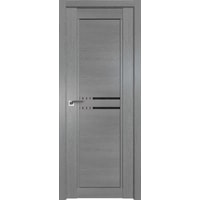 Межкомнатная дверь ProfilDoors 2.75XN L 70x200 (грувд серый, стекло дождь черный)
