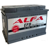 Автомобильный аккумулятор ALFA EFB 77 R+ (77 А·ч)