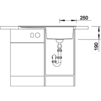 Кухонная мойка Blanco Zenar 45 S (левая, темная скала)