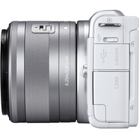 Беззеркальный фотоаппарат Canon EOS M200 Double Kit 15-45mm + 55-200mm (серебристый)