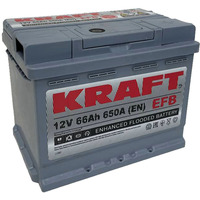 Автомобильный аккумулятор KRAFT EFB 66 R+ (66 А·ч)