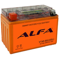 Мотоциклетный аккумулятор ALFA YTX9-BS iGel (9 А·ч)