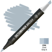 Маркер художественный Sketchmarker Brush Двусторонний CG6 SMB-CG6 (прохладный серый 6) в Лиде