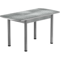 Кухонный стол Васанти плюс БРП 120/152x80Р (алюминий/алюминий)