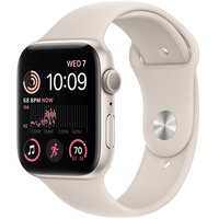 Умные часы Apple Watch SE 2 44 мм (алюминиевый корпус, звездный свет/звездный свет, спортивные силиконовые ремешки S/M + M/L)