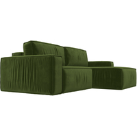Угловой диван Лига диванов Прага классик правый (микровельвет, зеленый)