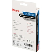 USB-хаб  Buro BU-HUB4-0.5-U2.0-Snake