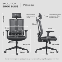 Кресло Evolution ERGO BLISS Grey (серый) в Витебске