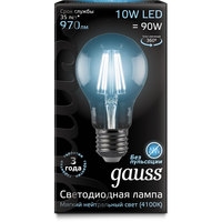 Светодиодная лампочка Gauss Filament A60 E27 10 Вт 4100 К 102802210