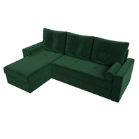 Угловой диван Mio Tesoro Верона лайт левый (велюр, зеленый)