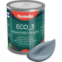 Краска Finntella Eco 3 Wash and Clean Harmaa F-08-1-1-LG276 0.9 л (серо-голубой)