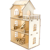 Кукольный домик Woody С мебелью 02529