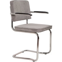 Интерьерное кресло Zuiver Ridge Kink Rib (серый/хром) в Барановичах