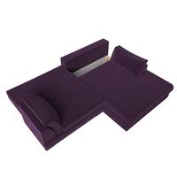 Угловой диван Mebelico Пекин 115405 (правый, велюр, фиолетовый)