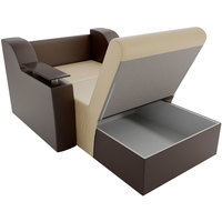 Кресло-кровать Лига диванов Сенатор 100704 80 см (бежевый/коричневый)