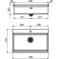 Кухонная мойка Artinox Layer 74 BRP [BRP74]