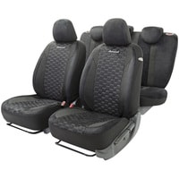 Комплект чехлов для сидений Autoprofi Alcantara ALC-1505 (черный/серый)