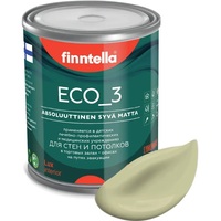 Краска Finntella Eco 3 Wash and Clean Lammin F-08-1-1-LG85 0.9 л (бледно-зеленый)