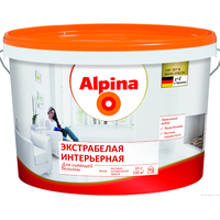 Краска Alpina Экстрабелая интерьерная 10 л (белый)