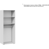 Шкаф распашной Трия Нео с зеркалом 2-х дверный (белый)