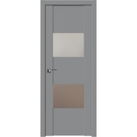 Межкомнатная дверь ProfilDoors 21U L 60x200 (манхэттен, стекло серебряный лак)