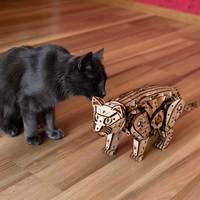 Сборная модель Eco-Wood-Art Дикий кот