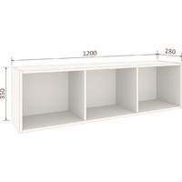Полка Кортекс-мебель Бинго 120x35 (белый) в Барановичах