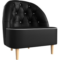 Интерьерное кресло Mebelico Амиса 306 110061 (экокожа черный/кант белый)