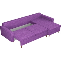 Угловой диван Mebelico Белфаст 59069 (вельвет, фиолетовый)