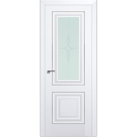 Межкомнатная дверь ProfilDoors 28U L 90x200 (аляска/мателюкс матовое узор серебро)