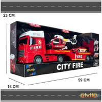 Автовоз Givito Пожарная. Городской пожарно-спасательный транспортер G235-476