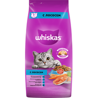 Сухой корм для кошек Whiskas Подушечки с паштетом. Обед с лососем 5 кг