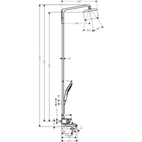 Душевая система  Hansgrohe Raindance Select E 360 Showerpipe (27113400)