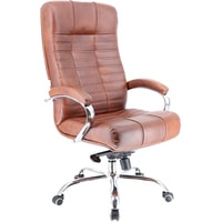 Кресло Everprof Atlant Chrome (натуральная кожа, коричневый)