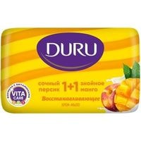  Duru Крем-мыло 1+1 Сочный персик & Знойное манго 80 г