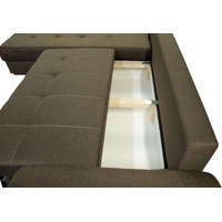 Угловой диван Домовой Evento (угловой, ППУ, solid 004 brown)
