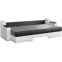П-образный диван Mebelico Сенатор 59362 (экокожа, черный/белый)