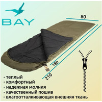 Спальный мешок Bay -35 BAY (левая молния, хаки)