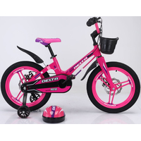 Детский велосипед Delta Prestige 16 2023 (розовый, диски, шлем)
