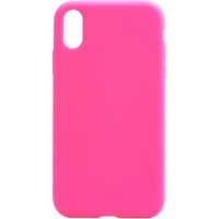 Чехол для телефона EXPERTS Soft-Touch для Apple iPhone XR (неоново-розовый)