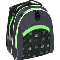 Школьный рюкзак Polikom 3449-1 (серый/зеленый)