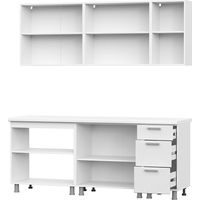 Готовая кухня SV-Мебель Модерн 2.0м МДФ без столешниц (белый/белый глянец)