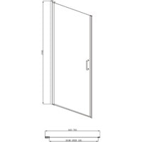 Душевая дверь Adema Nap-70 (прозрачное стекло)