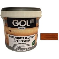 Пропитка GOL Wood Aqua Защитно-декоративная 0.9 кг (красное дерево)