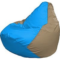 Кресло-мешок Flagman Груша Медиум Г1.1-271 (голубой/тёмно-бежевый)