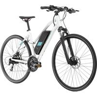 Электровелосипед Kross Evado Hybrid 1.0 DM 2023 KREH1Z28X17W004239 (белый/бирюзовый)