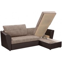 Угловой диван Настоящая мебель Амстердам AAA0037010 (бежевый/коричневый)